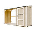 TIMBELA - Abri à bûches avec remise - l120 x L345 x H220 cm / 4,14 m² - Rangement extérieur pour bois de chauffage - TIMBELA M985 - vignette