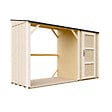 TIMBELA - Abri à bûches avec remise - l120 x L345 x H220 cm / 4,14 m² - Rangement extérieur pour bois de chauffage - TIMBELA M985 - vignette