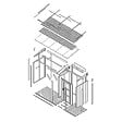 TIMBELA - Abri à bûches avec remise - l120 x L345 x H220 cm / 4,14 m² - Rangement extérieur pour bois de chauffage - TIMBELA M985 - vignette