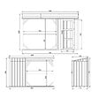 TIMBELA - Abri à bûches avec remise - l120 x L345 x H220 cm / 4,14 m² - Rangement extérieur pour bois de chauffage - TIMBELA M985 - vignette