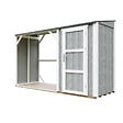 TIMBELA - Abri à bûches avec remise - l120 x L345 x H220 cm / 4,14 m² - Rangement extérieur pour bois de chauffage - TIMBELA M985-TUNDRA GREY - vignette