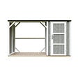 TIMBELA - Abri à bûches avec remise - l120 x L345 x H220 cm / 4,14 m² - Rangement extérieur pour bois de chauffage - TIMBELA M985-TUNDRA GREY - vignette