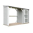 TIMBELA - Abri à bûches avec remise - l120 x L345 x H220 cm / 4,14 m² - Rangement extérieur pour bois de chauffage - TIMBELA M985-TUNDRA GREY - vignette