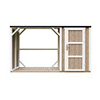TIMBELA - Abri à bûches avec remise - l120 x L345 x H220 cm / 4,14 m² - Rangement extérieur pour bois de chauffage - TIMBELA M985-TERRA BROWN - vignette