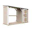 TIMBELA - Abri à bûches avec remise - l120 x L345 x H220 cm / 4,14 m² - Rangement extérieur pour bois de chauffage - TIMBELA M985-TERRA BROWN - vignette
