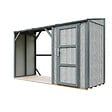 TIMBELA - Abri à bûches avec remise - l120 x L345 x H220 cm / 4,14 m² - Rangement extérieur pour bois de chauffage - TIMBELA M985-TUNDRA CAVERN - vignette