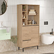HABITAT ET JARDIN - Armoire en bois "Calvin" - 74 x 35 x 161 cm - Marron - vignette