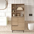 HABITAT ET JARDIN - Armoire en bois "Calvin" - 74 x 35 x 161 cm - Marron - vignette