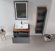 HABITAT ET JARDIN - Armoire de Salle de Bain "Craft 40" -  cm - Walnut / Anthracite - vignette