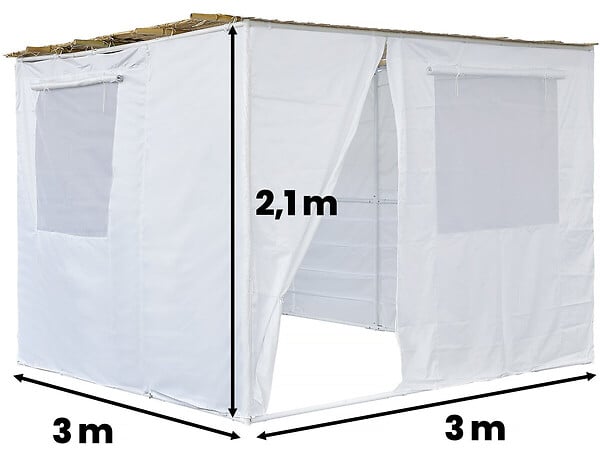 HABITAT ET JARDIN - Souccah en Kit "Nina" ajustable De 1x1 m à 3x3 m - Skhah Non inclus - large