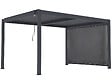HABITAT ET JARDIN - Pergola bioclimatique avec led et store en aluminium "Windsor premium" - 3 x 4 m - Gris - vignette
