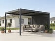 HABITAT ET JARDIN - Pergola bioclimatique avec led et store en aluminium "Windsor premium" - 3 x 4 m - Gris - vignette