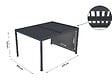 HABITAT ET JARDIN - Pergola bioclimatique avec led et store en aluminium "Windsor premium" - 3 x 4 m - Gris - vignette