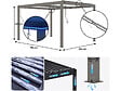 HABITAT ET JARDIN - Pergola bioclimatique "Windsor" - 3 x 4 m - Taupe - vignette