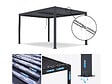 HABITAT ET JARDIN - Pergola bioclimatique en aluminium "Windsor" - 3 x 4 m - Anthracite - vignette
