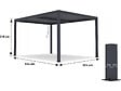 HABITAT ET JARDIN - Pergola bioclimatique en aluminium "Windsor" - 3 x 4 m - Anthracite - vignette