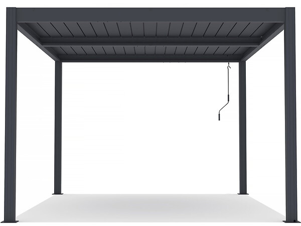 HABITAT ET JARDIN - Pergola bioclimatique en aluminium "Windsor" - 3 x 4 m - Anthracite - large