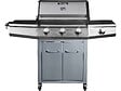 HABITAT ET JARDIN - Barbecue Gaz "Bingo 4" - 4 brûleurs dont 1 latéral - 14kW + Housse protection - Argenté - vignette