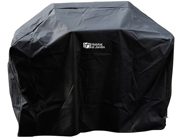 HABITAT ET JARDIN - Barbecue Gaz "Bingo 4" - 4 brûleurs dont 1 latéral - 14kW + Housse protection - Argenté - large