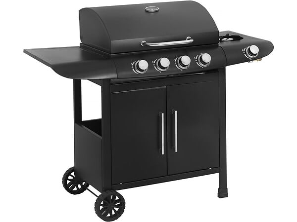 HABITAT ET JARDIN - Barbecue gaz "Feria 5" - 5 brûleurs dont 1 latéral - 14,5 kw - Noir - large