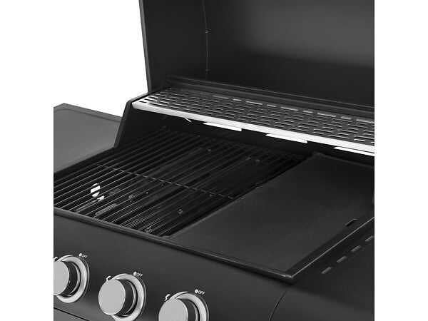HABITAT ET JARDIN - Barbecue gaz "Feria 5" - 5 brûleurs dont 1 latéral - 14,5 kw - Noir - large