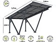 HABITAT ET JARDIN - Ombrière Carport solaire avec panneaux photovoltaïques - 366 x 575 x 366 cm - Gris - 4,1 kW - vignette