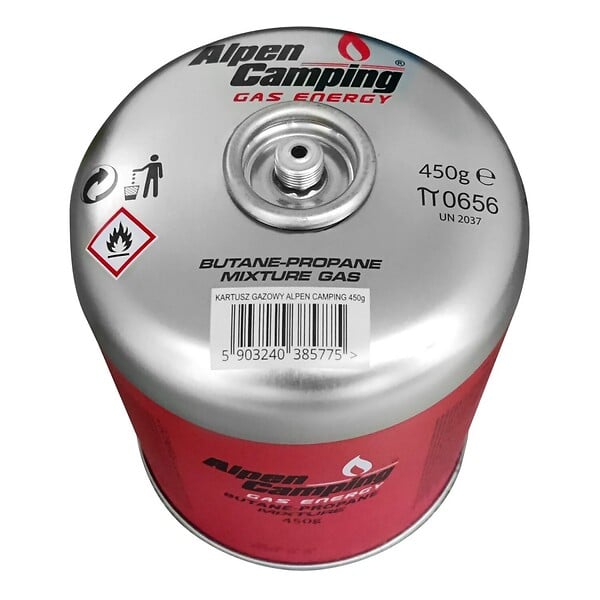 ALPENTECH - Pack 4 Cartouches de gaz 450g Butane propane Valve 7/16 EN417 Réchaud Brûleur Lampe Grill Alpen Camping - large