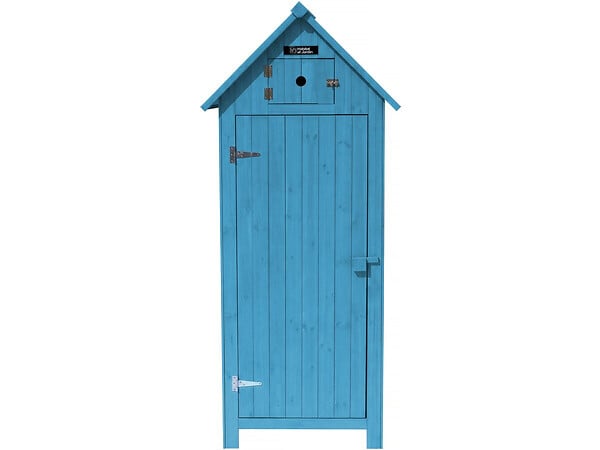 HABITAT ET JARDIN - Armoire de jardin "Cabanon" - 77 x 54.5 x 179 cm - Bleu ciel - large