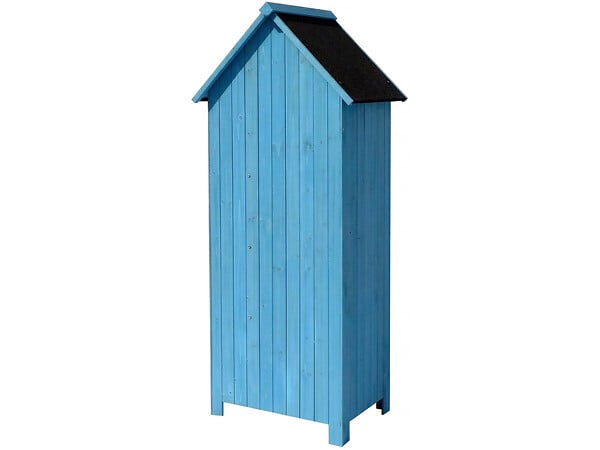 HABITAT ET JARDIN - Armoire de jardin "Cabanon" - 77 x 54.5 x 179 cm - Bleu ciel - large