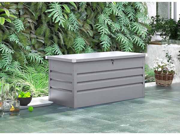 HABITAT ET JARDIN - Coffre de Jardin Métal "Store" - 480L - Argent - large
