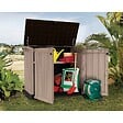 KETER - Coffre de jardin 880L Résine Beige / Marron Abri de rangement extérieur pour 2 poubelles 120L 2 portes KETER - vignette