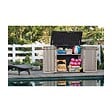 KETER - Coffre de jardin 880L Résine Beige / Marron Abri de rangement extérieur pour 2 poubelles 120L 2 portes KETER - vignette