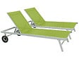 HABITAT ET JARDIN - Bain de soleil en aluminium et textilène "Bella" - Phoenix - Vert - Lot de 2 - vignette