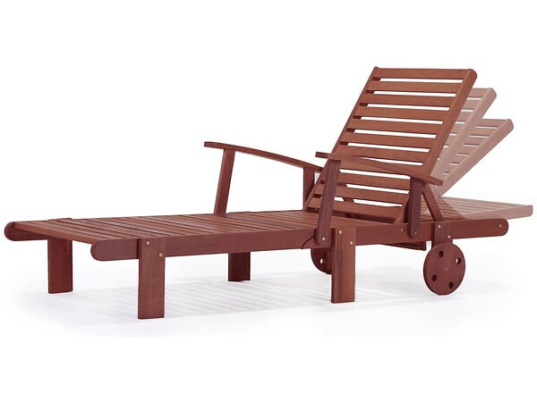 HABITAT ET JARDIN - Lot de 2 bains de soleil pliant en bois exotique "Tokyo" - Mahogany - Marron acajou - large