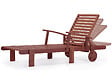 HABITAT ET JARDIN - Lot de 2 bains de soleil pliant en bois exotique "Tokyo" - Mahogany - Marron acajou - vignette