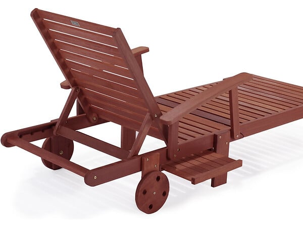 HABITAT ET JARDIN - Lot de 2 bains de soleil pliant en bois exotique "Tokyo" - Mahogany - Marron acajou - large