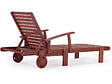 HABITAT ET JARDIN - Lot de 2 bains de soleil pliant en bois exotique "Tokyo" - Mahogany - Marron acajou - vignette