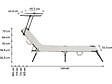 HABITAT ET JARDIN - Bain de soleil pliable "Lazy" - Avec pare soleil - Beige - vignette