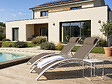 HABITAT ET JARDIN - Bain de soleil en aluminium "Beauty" - Phoenix - Taupe - Lot de 2 - vignette