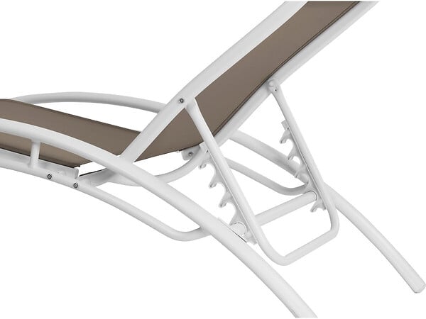 HABITAT ET JARDIN - Bain de soleil en aluminium "Beauty" - Phoenix - Taupe - Lot de 2 - large