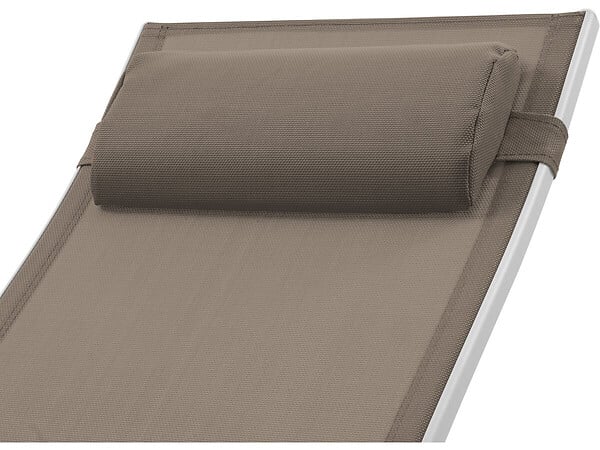 HABITAT ET JARDIN - Bain de soleil en aluminium "Beauty" - Phoenix - Taupe - Lot de 2 - large