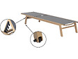 HABITAT ET JARDIN - Bain de soleil en aluminium imitation bois  "Elysia" - Gris - vignette