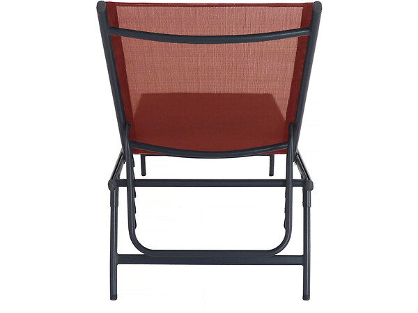 HABITAT ET JARDIN - Lot de 2 bains de soleil en métal "Sublima" - 180 x 54 x 104 cm - Terracotta - large