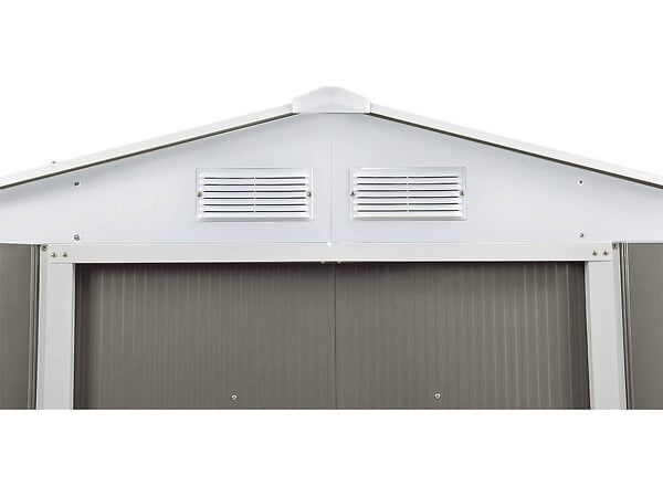 HABITAT ET JARDIN - Abri de jardin métal "Dallas" - 12.99 m² - Taupe - large