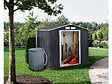 HABITAT ET JARDIN - Abri de jardin métal - "Vegas"- 4.07 m² avec gouttière et récupérateur d'eau - Gris - vignette