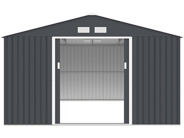 HABITAT ET JARDIN - Abri de jardin métal "Vegas"- 15 m² - Gris - large