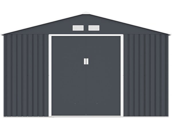 HABITAT ET JARDIN - Abri de jardin métal "Vegas"- 15 m² - Gris - large