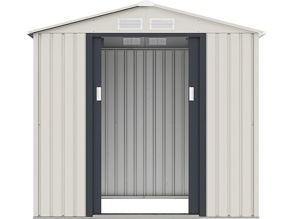 HABITAT ET JARDIN - Abri de jardin métal "Nebraska" - 4,07m² avec panneaux solaires - large