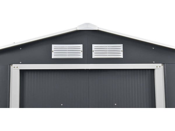 HABITAT ET JARDIN - Abri de jardin métal "Vegas" - 13 m² - Gris - large