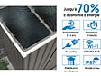 HABITAT ET JARDIN - Abri jardin métal "Dallas" - 12,99 m² avec panneaux solaires - Taupe - vignette
